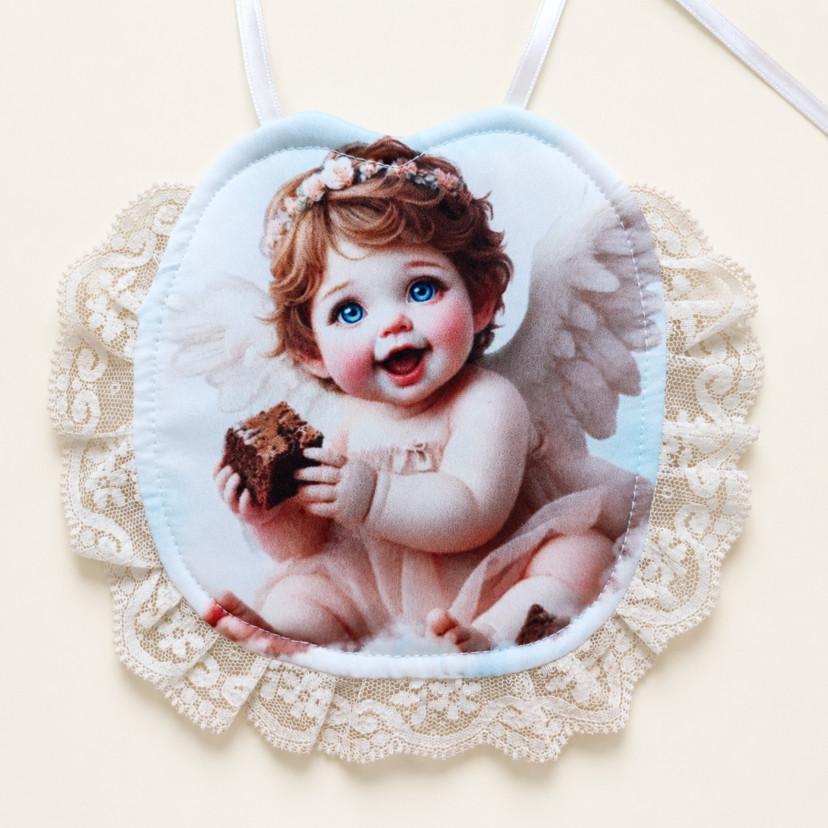 Babero Angelito con Chocolate | Rebornina
