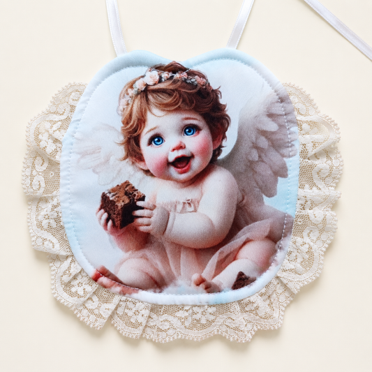 Angelito with Chocolate Bib | Rebornina