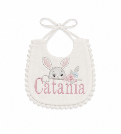 Babero bordado personalizado para reborn