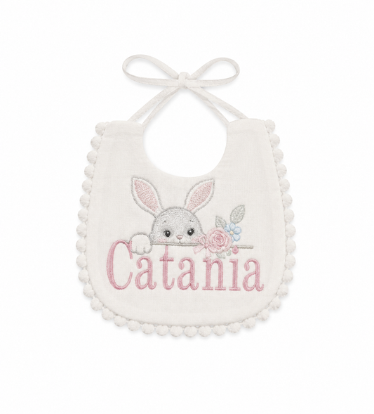 Peeking Bunny Bib