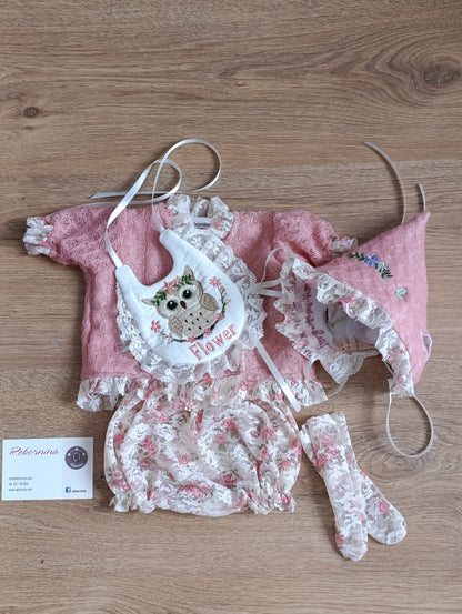 Conjunto para bebé reborn Flower