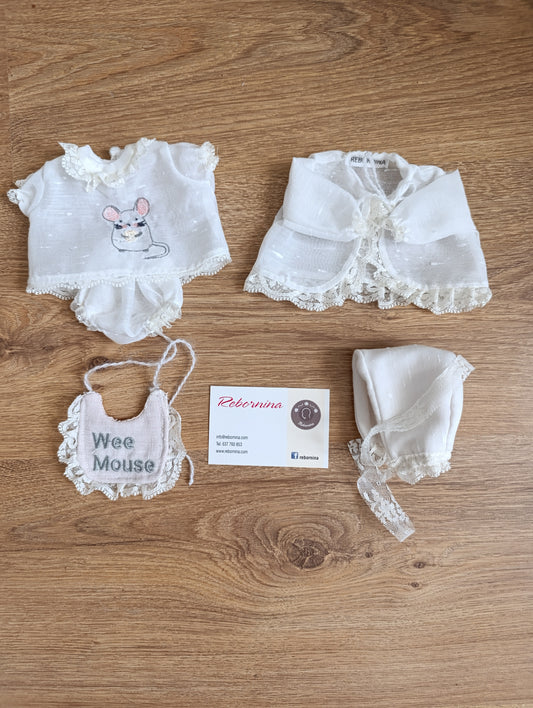Full reborn baby doll set 8 inches - 5 pieces