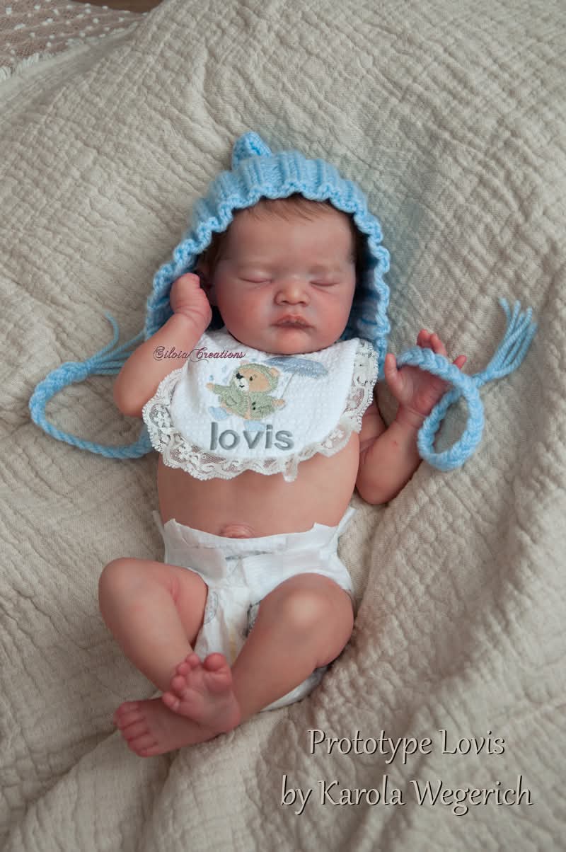 Pelele bebé reborn azul bordado - Imagen 3